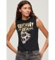 Superdry Tight T-shirt with black Archive embellishments