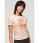Superdry Camiseta ajustada Komodo Dragon rosa