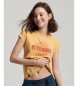 Superdry T-shirt skinny vintage anni '70 gialla