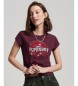 Superdry T-shirt 70 Vintage kastanjebruin
