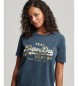 Superdry T-shirt with embellishments and logo Vintage Logo blue