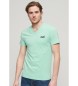 Superdry Organic cotton V-neck t-shirt Essential green