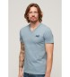 Superdry T-shirt met V-hals van biologisch katoen Essential blauw