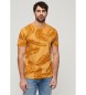Superdry T-shirt con stampa sovratinta vintage gialla