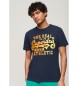 Superdry berarbeitetes navyfarbenes T-Shirt