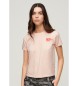Superdry T-shirt gráfica Sport Luxe cor-de-rosa
