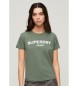 Superdry T-shirt with green Sport Luxe graphic
