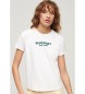 Superdry T-shirt med vit Sport Luxe-grafik