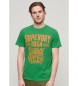 Superdry T-shirt atletica del campo verde