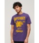 Superdry T-shirt lilla Field Athletic