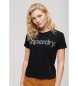 Superdry Camiseta con logo Core City negro
