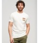 Superdry T-shirt vintage con logo Cali bianca