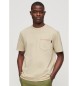 Superdry T-shirt con cuciture e taschino in contrasto beige