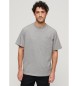 Superdry Camiseta con pespuntes y bolsillo en contraste gris