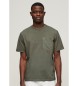 Superdry T-shirt met contrasterende stiksels en zak in contrastgroen