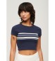 Superdry Vintage navy striped short t-shirt