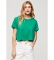Superdry Luźna zielona krótka koszulka