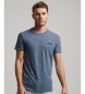 Superdry Camiseta de algodón orgánico con logotipo Essential azul