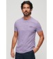 Superdry T-shirt lilás em algodão orgânico