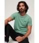 Superdry T-shirt verde in cotone organico con logo Essential
