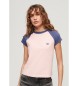 Superdry T-shirt z logo Essential różowy