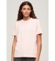 Superdry Camiseta Vintage Logo bordado rosa