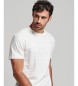 Superdry Bio-Baumwoll-T-Shirt mit Textur und wei