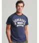 Superdry Camiseta de algodón orgánico y manga raglán Vintage Gym Athletic marino