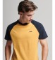 Superdry Camiseta de béisbol de algodón orgánico Essential amarillo