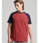 Superdry T-shirt da baseball in cotone biologico Essential rossa