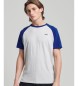 Superdry T-shirt de baseball en coton biologique Gris essentiel, bleu