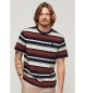 Superdry Relaxed fit T-shirt with red, navy stripes