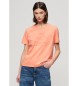 Superdry T-shirt à coupe décontractée avec embossage rose-orange