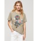 Superdry T-shirt coupe dcontracte Tokyo green