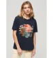 Superdry T-shirt met ontspannen snit Tokio marine
