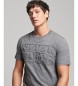 Superdry Logo embossed T-shirt Cooper Classic grey