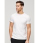Superdry Geflammtes Kurzarm-T-Shirt mit weißem Rundhalsausschnitt