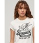 Superdry T-shirt de manga curta Retro Rocker branca