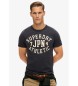 Superdry T-shirt de manga curta Vintage Athletic navy