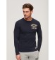 Superdry T-shirt a maniche lunghe blu scuro atletica vintage