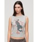 Superdry Komodo Kailash Dragon grey tank top