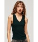 Superdry T-shirt verde con finiture in pizzo Athletic Essentials