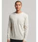 Superdry Beige long sleeved knitted flamed T-shirt with long sleeves