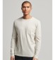 Superdry Beige gebreid gevlamd T-shirt met lange mouwen