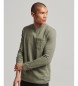 Superdry Flamed knitted long sleeve green T-shirt