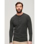 Superdry Camiseta gofrada de manga larga negro