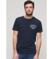 Superdry Athletic College graphic T-shirt navy