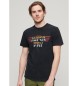 Superdry Sort grafisk rock-t-shirt