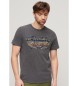 Superdry Camiseta gráfica rock gris