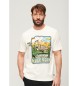 Superdry T-shirt Neon Travel hvid